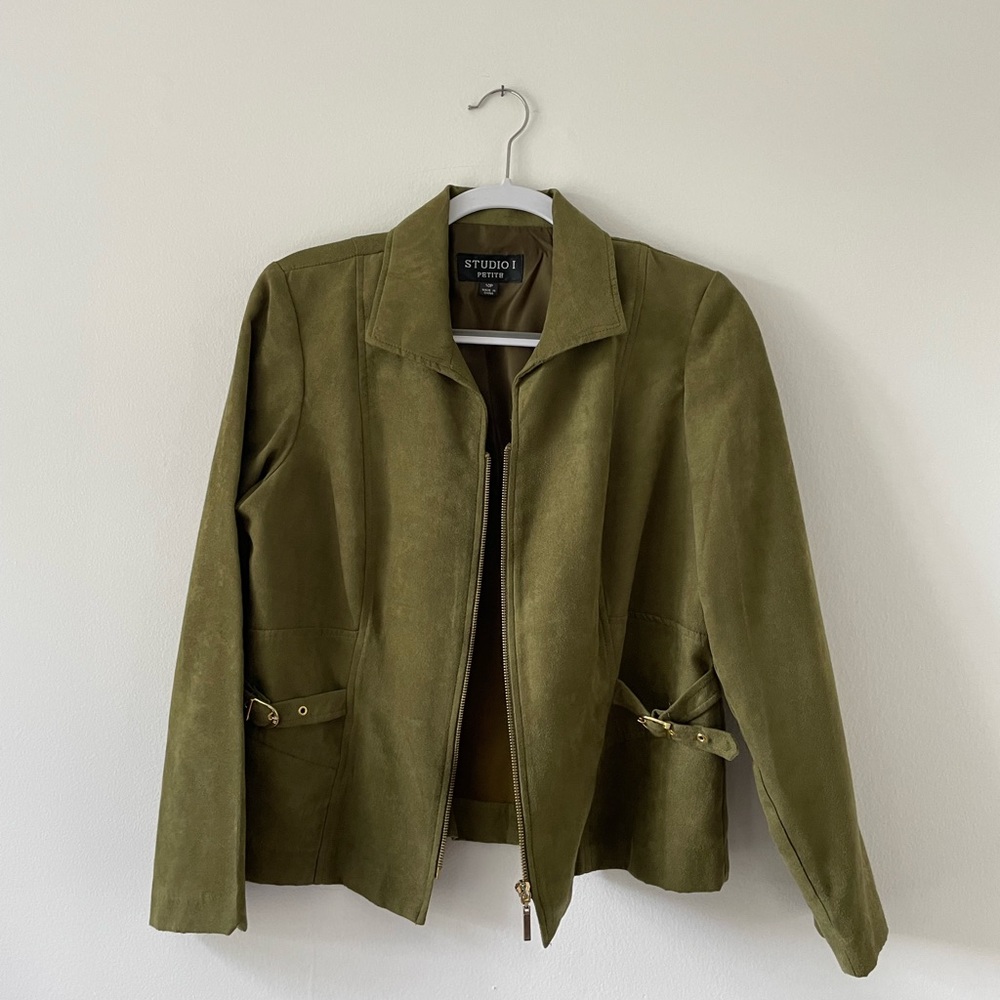 Vintage velvet green jacket